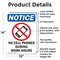 Signmission No Cell Phones During, 10 in W x Rectangle, Aluminum OS-2PACK-NS-A-1014-V-14424 - alternate 2